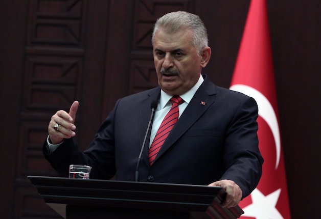 De Turkse premier Binali Yildirim.