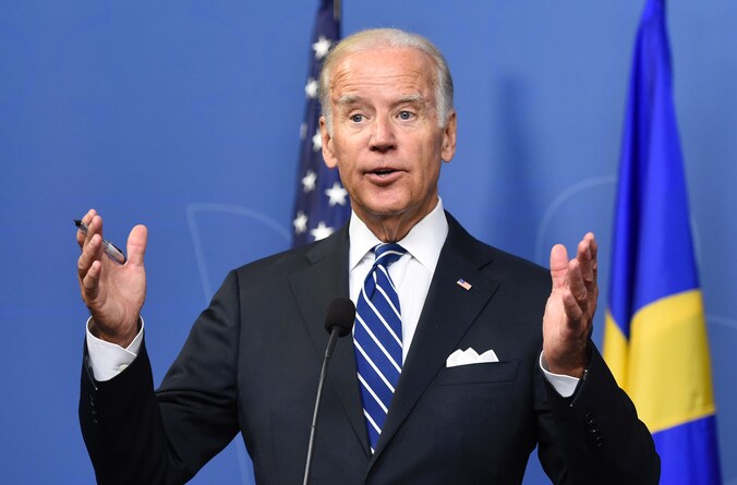 Joe Biden, vandaag op bezoek in Zweden.