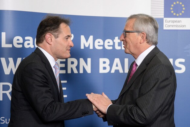 Fabrice Leggeri van Frontex en Jean-Claude Juncker, commissievoorzitter.