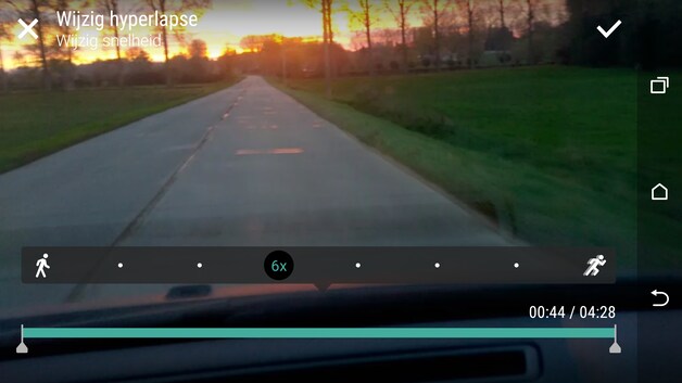 In de camera-app is het kinderspel om snel een timelapse te maken.