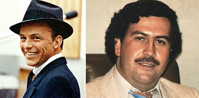 Frank Sinatra en Pablo Escobar