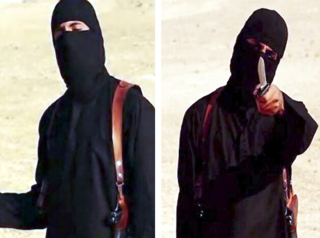 IS-beul Jihadi John in een van de beruchte onthoofdingsvideo's.