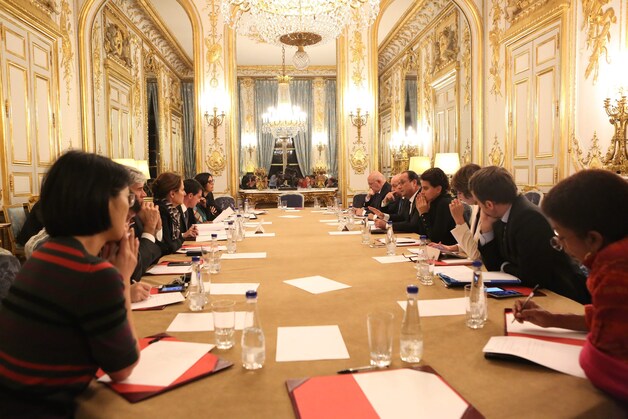 Ook gisteren werd er al vergaderd in het Élysée-paleis.