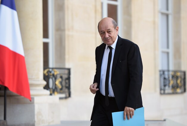 De Franse minister van Defensie Jean-Yves le Drian.