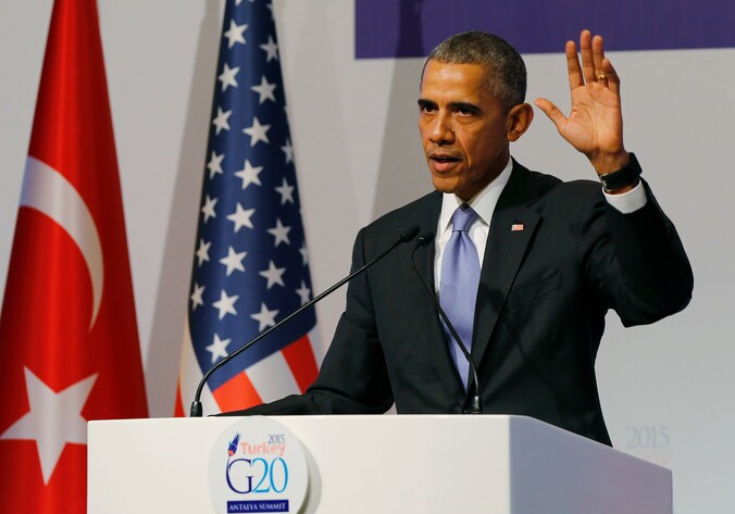De Amerikaanse president Barack Obama.