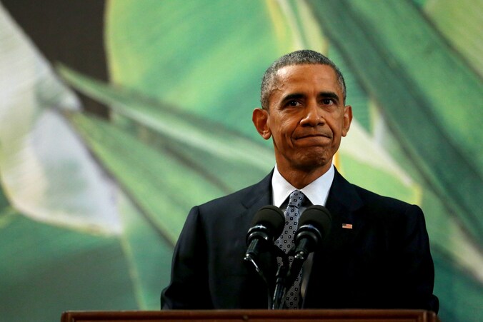 President Barack Obama reageert in Manila op de uitspraken van het Amerikaanse congres.
