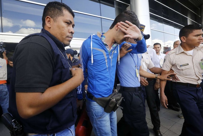 Eén van de gearresteerde Syriërs in Honduras.