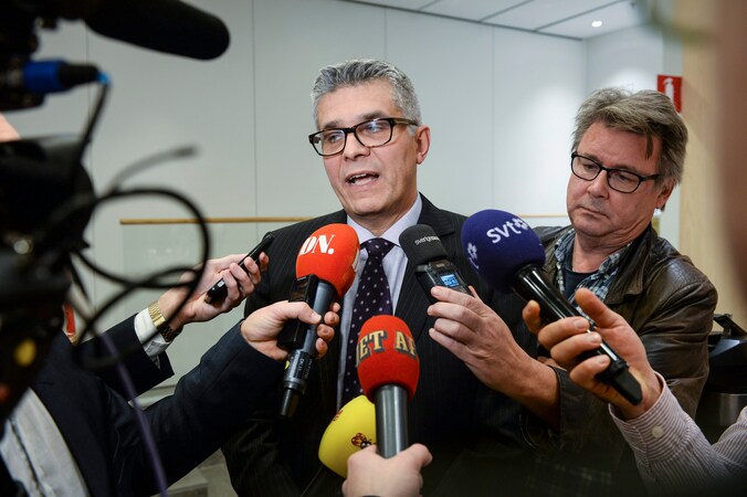 Anders Thornberg, hoofd van de Zweedse veiligheidsdienst SÄPO. Zweden heeft voor het eerst het hoogste dreigingsniveau ooit.
