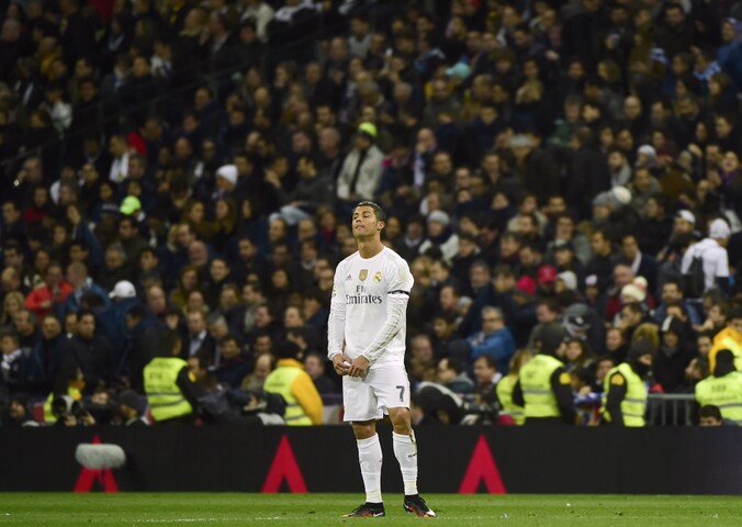 Ronaldo gisteren: één en al ergernis