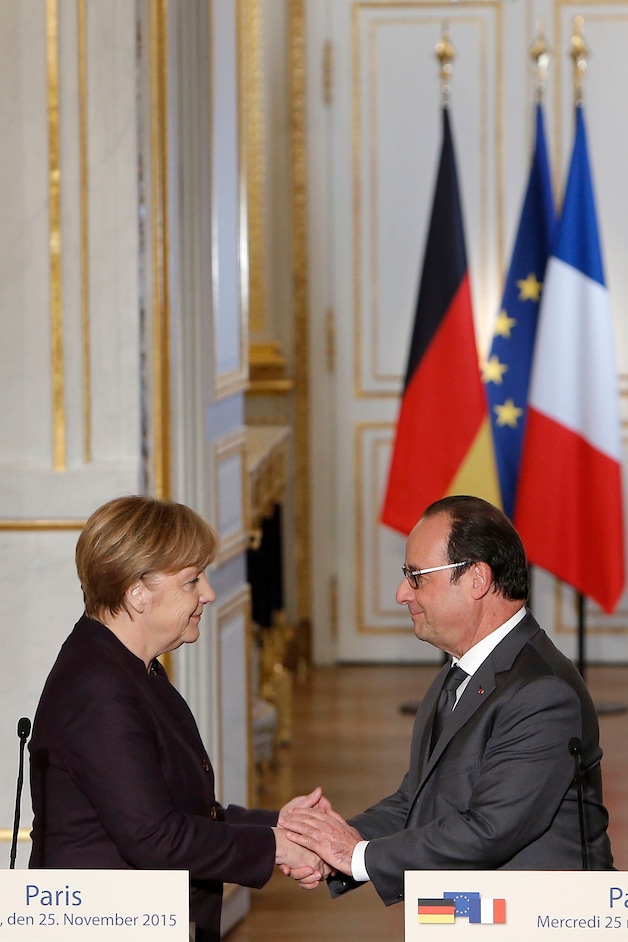 Merkel en Hollande.