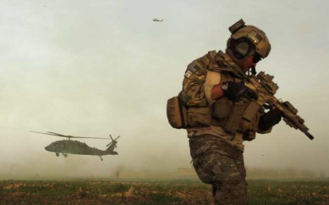 Archiefbeeld van een Amerikaanse soldaat van de 'special forces' in Afghanistan.