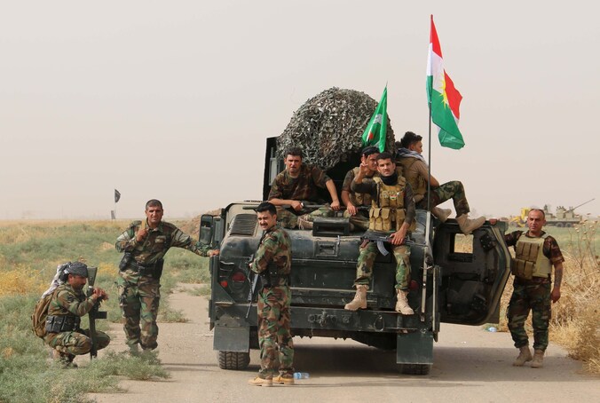 Koerdische peshmerga's in Irak.
