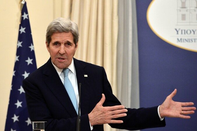 De Amerikaanse minister van Buitenlandse Zaken John Kerry.