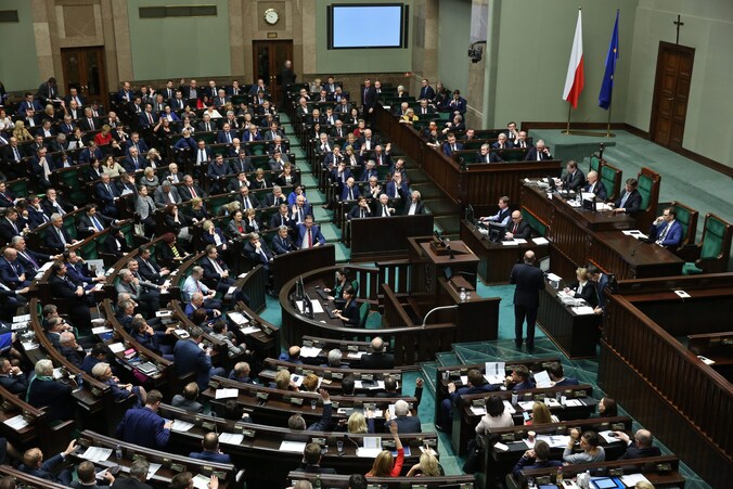 Het Poolse parlement in Warschau.