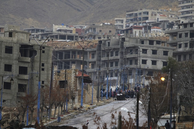 De Syrische stad is gedeeltelijk vernield onder de bezetting van IS.