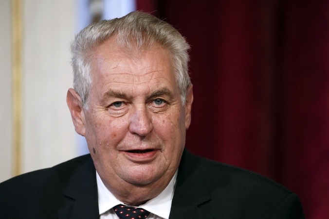 De Tsjechische president Milos Zeman.