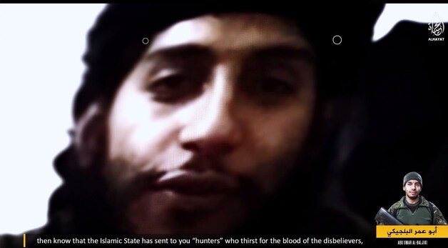 Abdelhamid Abaaoud in de video.