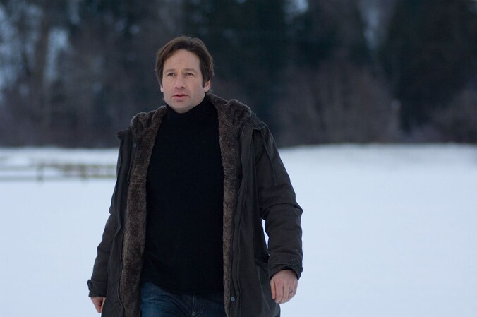 David Duchovny (Fox Mulder) in de film The X-Files: I Want to Believe.