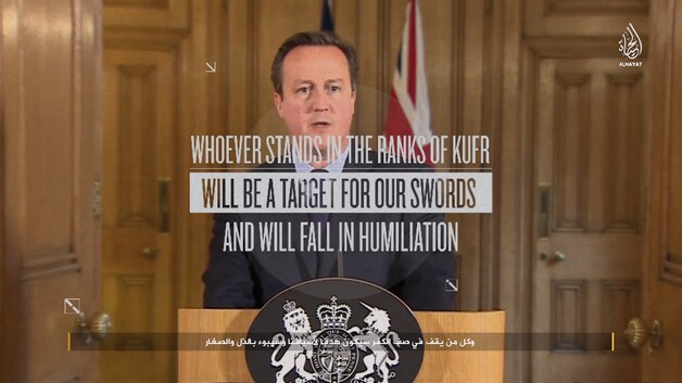 David Cameron in het laatste IS-propagandafilmpje.