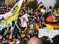 Betoging van anti-islambeweging Pegida eerder deze maand in Dresden. In die stad in Saksen werd Pegida opgericht, en dat imago van xenofobie zou de Duitse deelstaat op economische schade komen te staan.