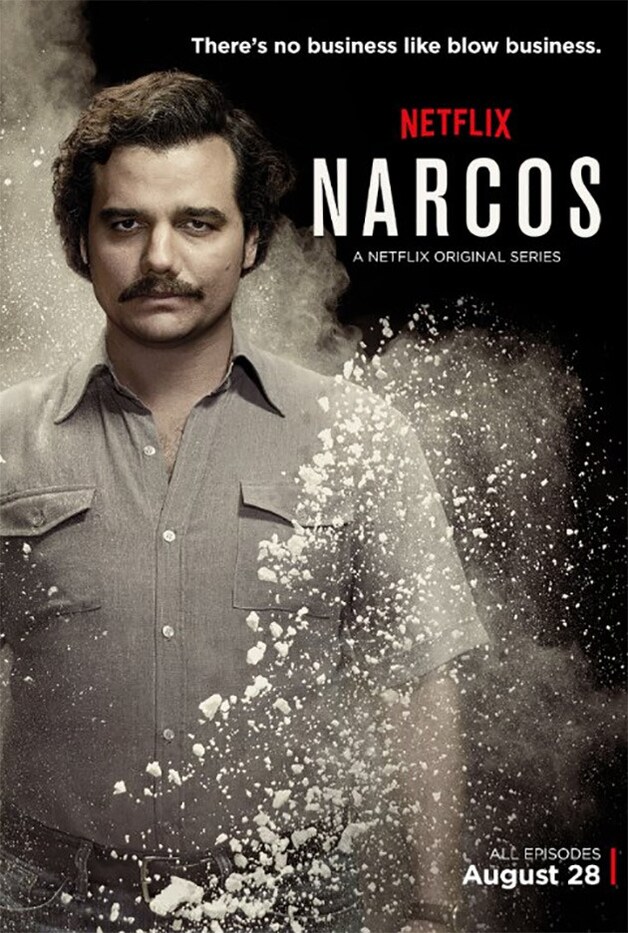 Wagner Moura is een heel overtuigende Pablo Escobar.