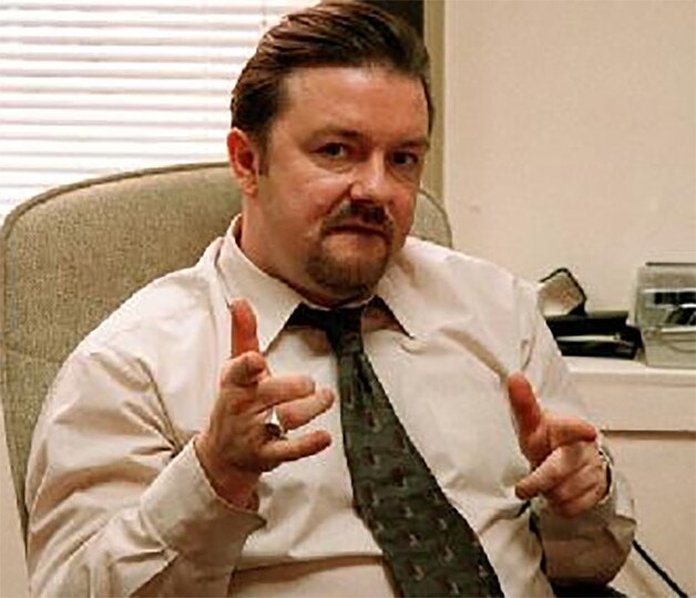 Nog nooit was een personage een grotere eikel dan David Brent in 'The Office'.