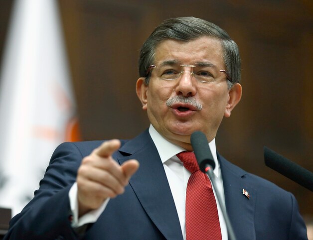 De Turkse premier Ahmet Davutoglu