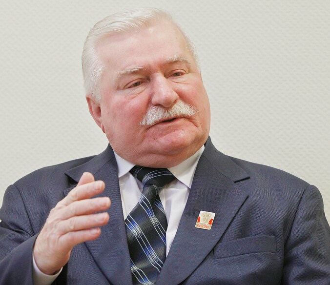 De Poolse oud-president Lech Walesa.