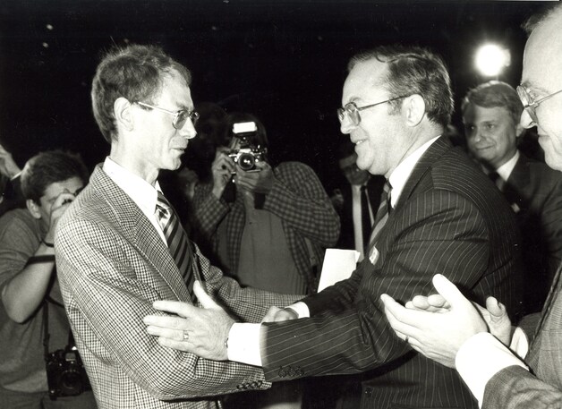 Van Rompuy en Martens in 1988.