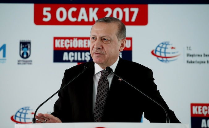 De Turkse president Recep Tayyip Erdogan