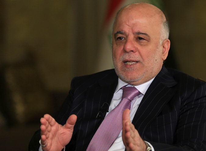 De premier van Irak Haider al-Abadi.