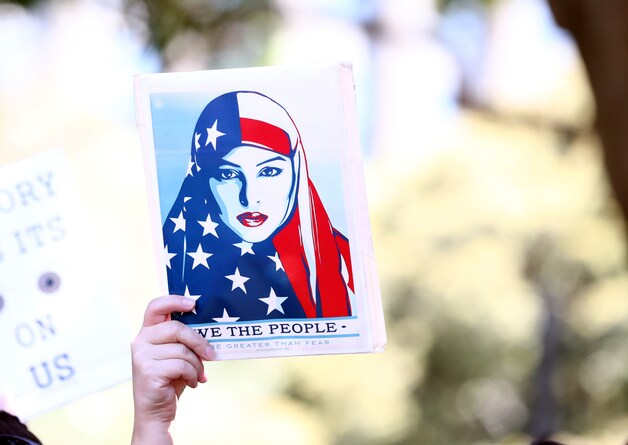 De 'Women's March' in Sydney, Australië.