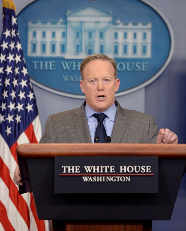 Woordvoerder van het Witte Huis, Sean Spicer.