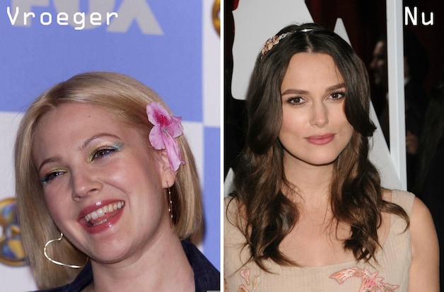 links: Drew Barrymore, rechts: Keira Knightley