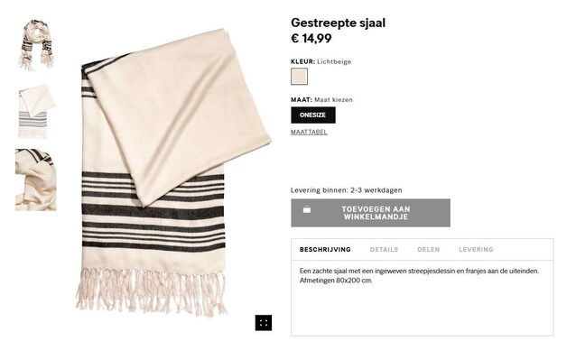 De sjaal van H&M.