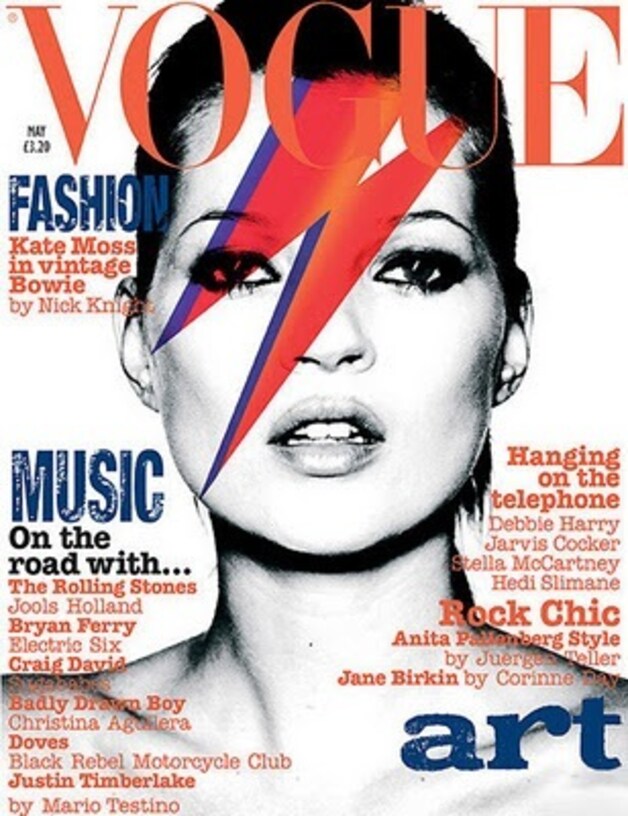 Kate Moss als Aladdin Sane