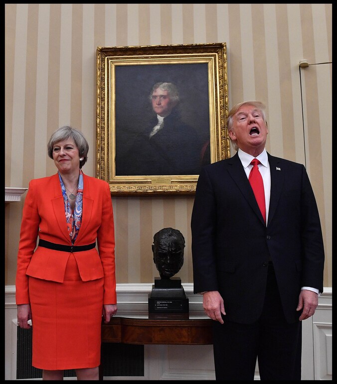 Theresa May ging als eerste buitenlandse regeringsleider op bezoek bij kersvers president Donald Trump.