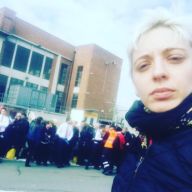 Kardava Ketevan gisteren na de aanslagen op Brussels Airport.