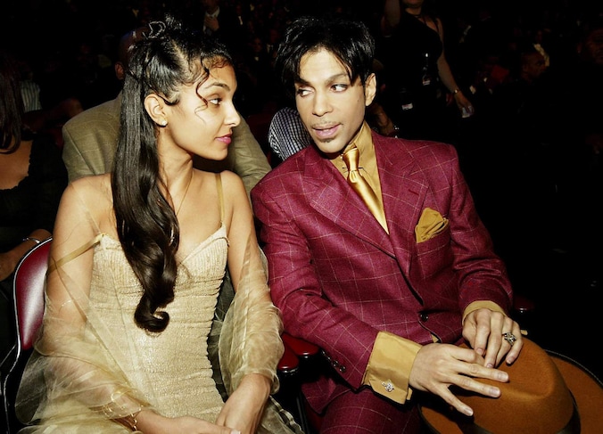 Prince met zijn tweede vrouw, Manuela Testolini.