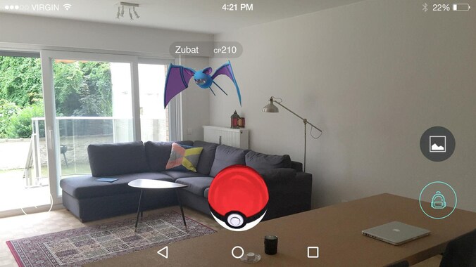 Zubat in de woonkamer