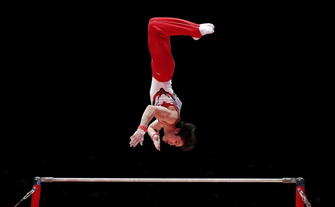 Uchimura in actie op de wereldkampioenschappen turnen