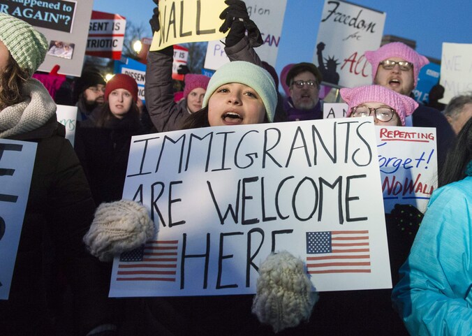 Miljoenen mensen trokken de straat op om tegen het migratiebeleid van Trump te protesteren.