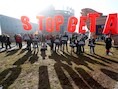 Tientallen actievoerders troepten samen in Straatburg.