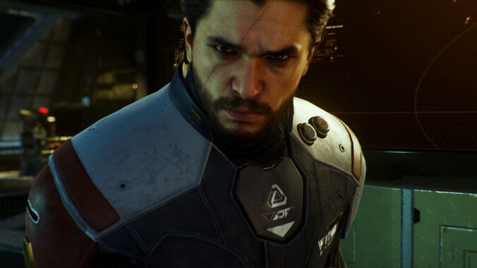 Kit Harington als slechterik in 'Call of Duty: Infinite Warfare', de recentste aflevering uit de schietspellenreeks. De verkoop daarvan gaat al enkele jaren achteruit.