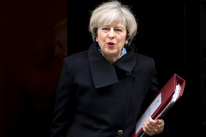 De Britse premier Theresa May.