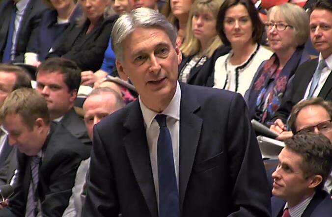 Brits minister van Financiën Philip Hammond.