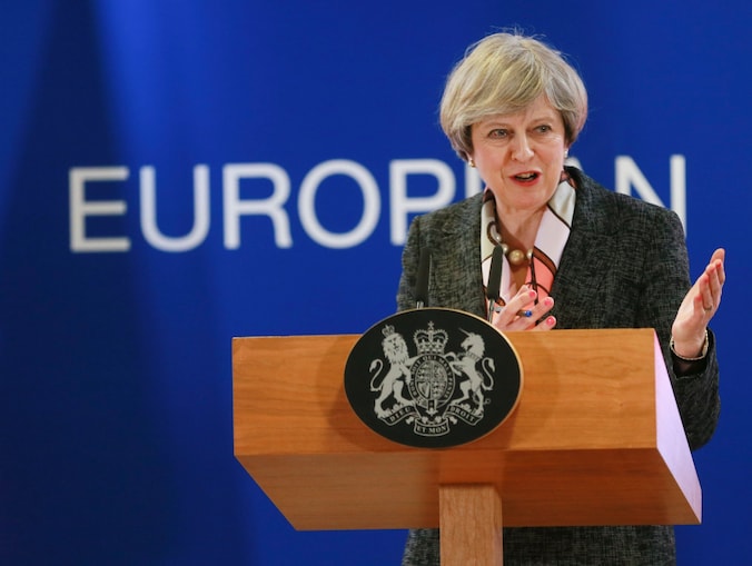 De Britse premier Theresa May.