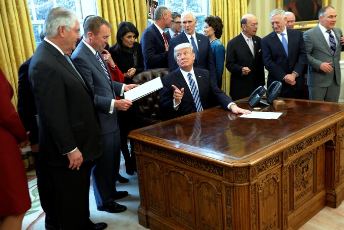 President Donald Trump in het Witte Huis.