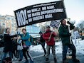 Protest tegen het migratiedecreet van de regering-Trump.