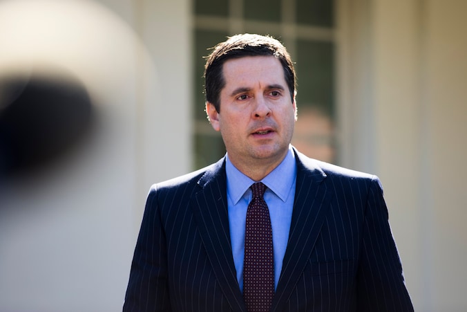 Voorzitter Devin Nunes van het Comité Inlichtingen van het Huis van Afgevaardigden, net als Donald Trump een republikein.